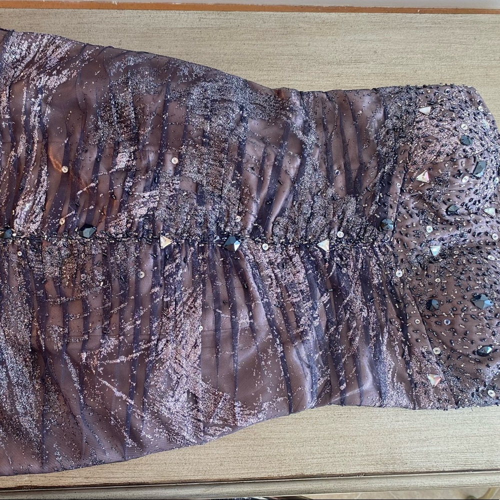Stunning grey/silver/pewter homecoming dress.